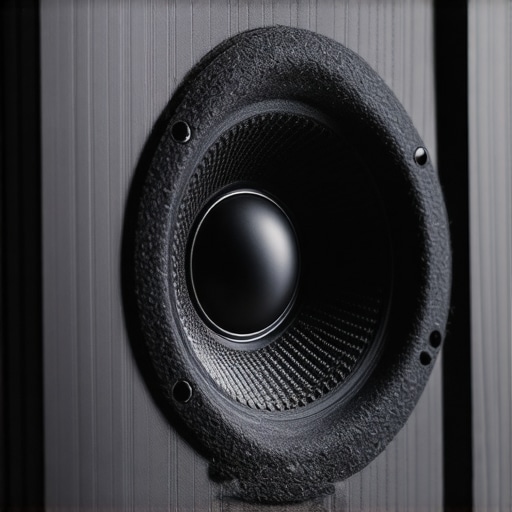 Protecting Delicate Silk Dome Tweeters A detailed close-up of a silk dome tweeter on a bookshelf speaker illustrating the delicate components mentioned in the guide.