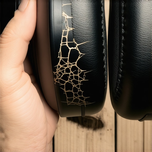 Close up of person replacing ear pads on noise canceling headphones
