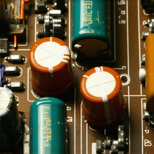 Close up of a soldering iron working on a vintage speaker circuit board.
