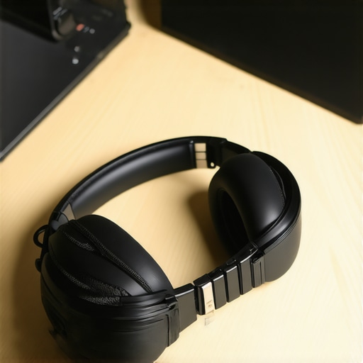 A black zippered neoprene cover wrapped around a headphone headband to prevent synthetic leather flaking.