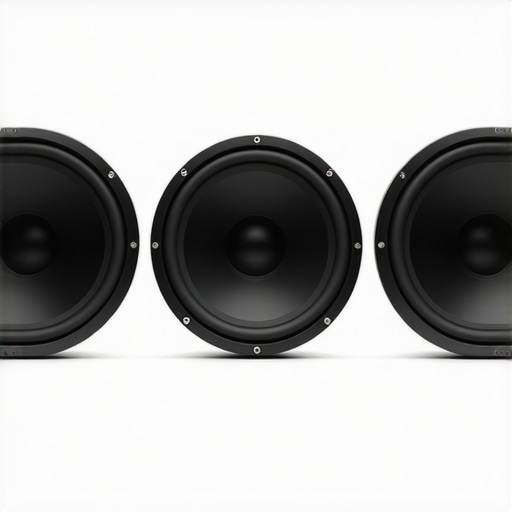 A comparison showing two 10-inch subwoofers and one 15-inch subwoofer for car audio.