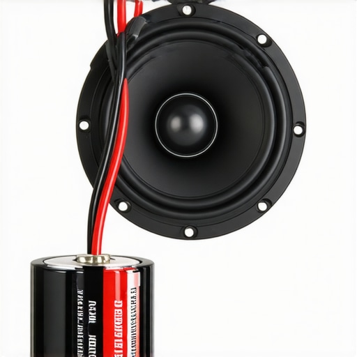 A demonstration of using a 9V battery to check if speaker wires are correctly phased to improve audio clarity.