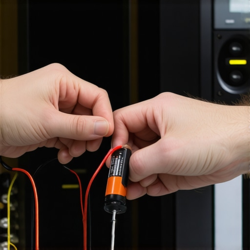 A demonstration of how to check speaker polarity using a 9V battery.