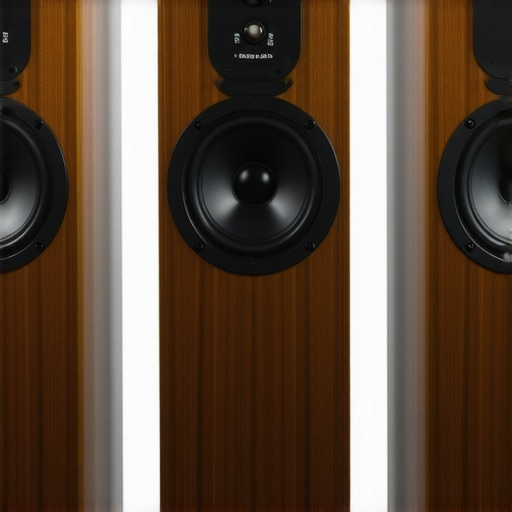 Setup showing two speakers facing each other for out-of-phase noise cancellation during break-in.