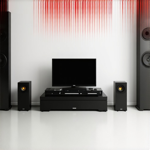 Diagram of speakers placed too close to a wall causing sound distortion